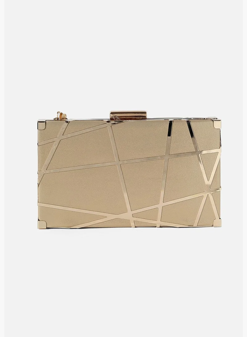 Haute Sauce Textured Party Regular Clutch Bag with Push Lock For Women