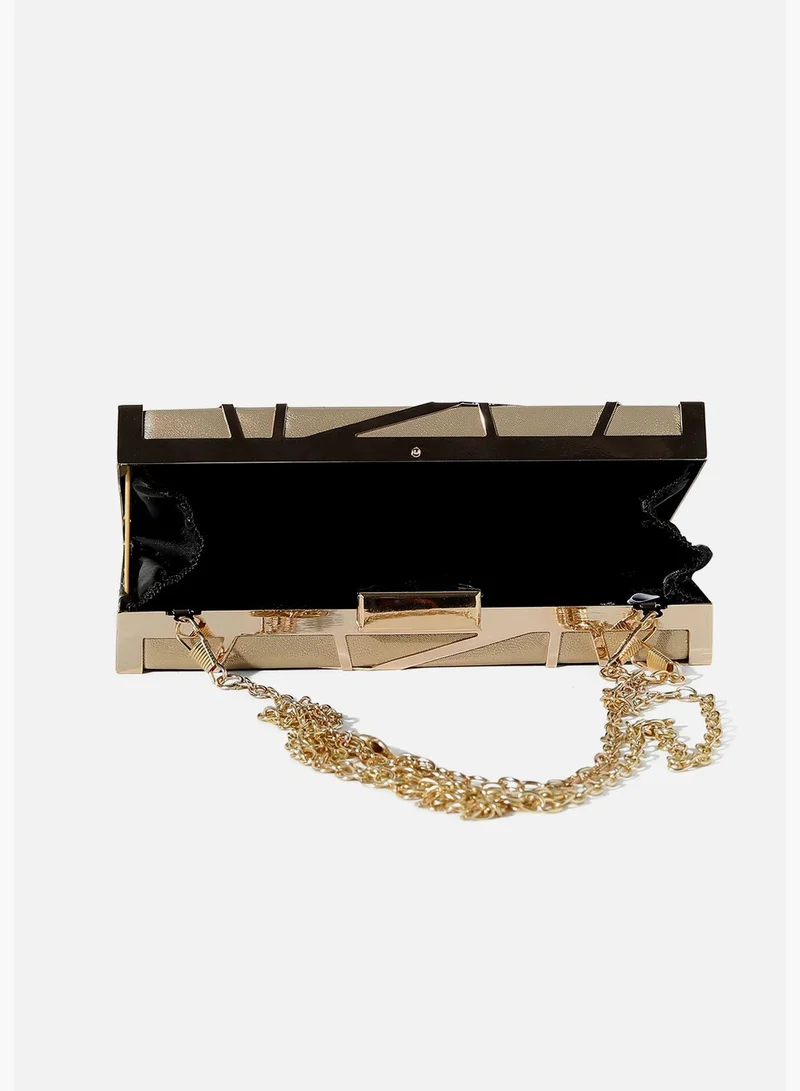 Haute Sauce Textured Party Regular Clutch Bag with Push Lock For Women