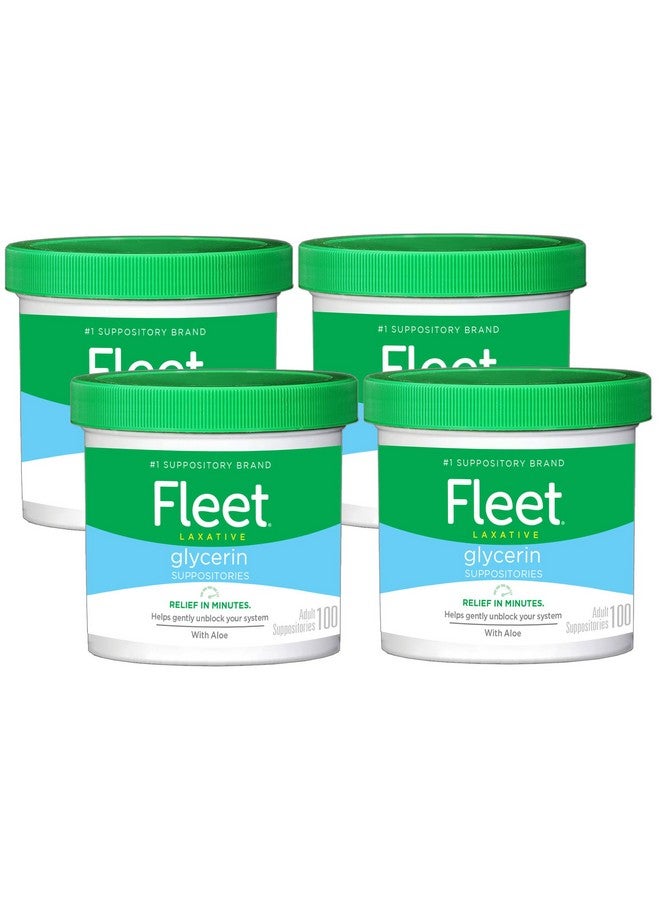 فليت ملينات فليت، تحاميل جلسرين ملينة لتخفيف الإمساك لدى البالغين، 100 تحاميل، عبوة من 4 قطع - Image 1
