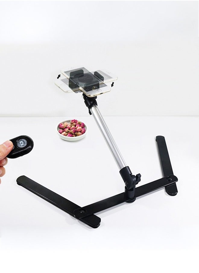 Joshberg Photography Copy Stand with Adjustable Phone Holder Remote Control for YouTube Live Streaming Vlog Video Record Black  - Image 1
