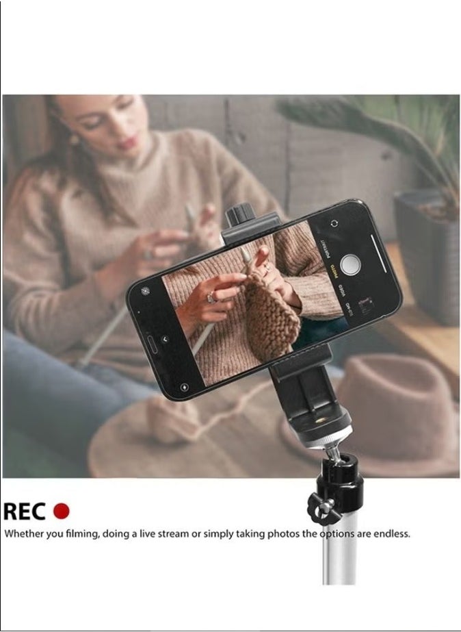 Joshberg Photography Copy Stand with Adjustable Phone Holder Remote Control for YouTube Live Streaming Vlog Video Record Black  - Image 2