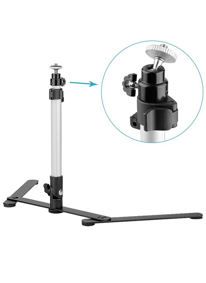 Joshberg Photography Copy Stand with Adjustable Phone Holder Remote Control for YouTube Live Streaming Vlog Video Record Black  - Image 3