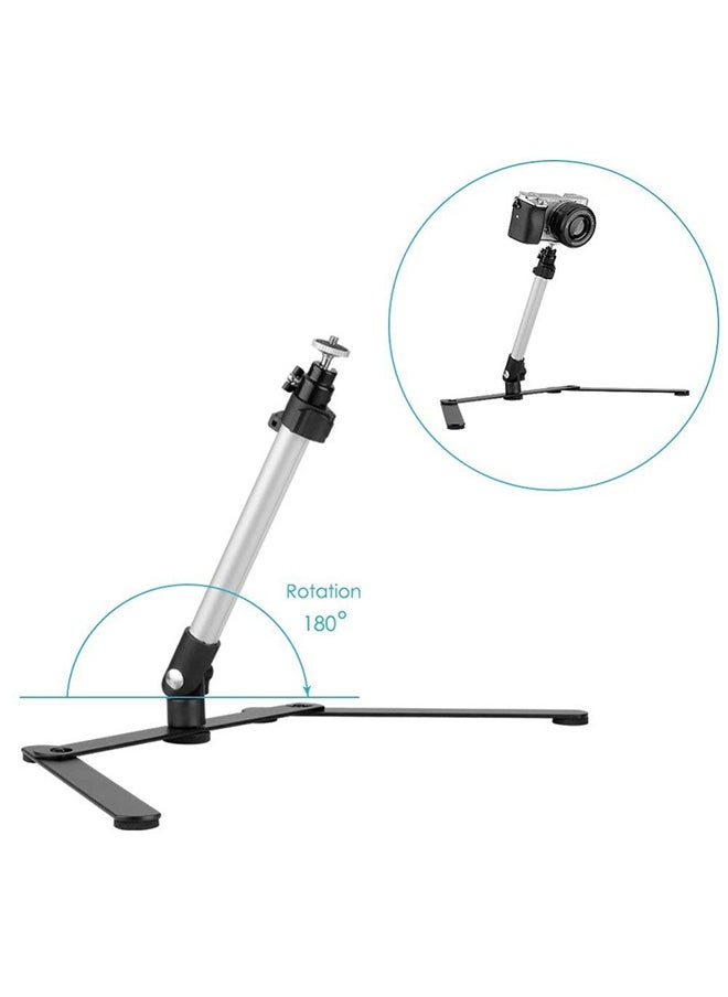 Joshberg Photography Copy Stand with Adjustable Phone Holder Remote Control for YouTube Live Streaming Vlog Video Record Black  - Image 4