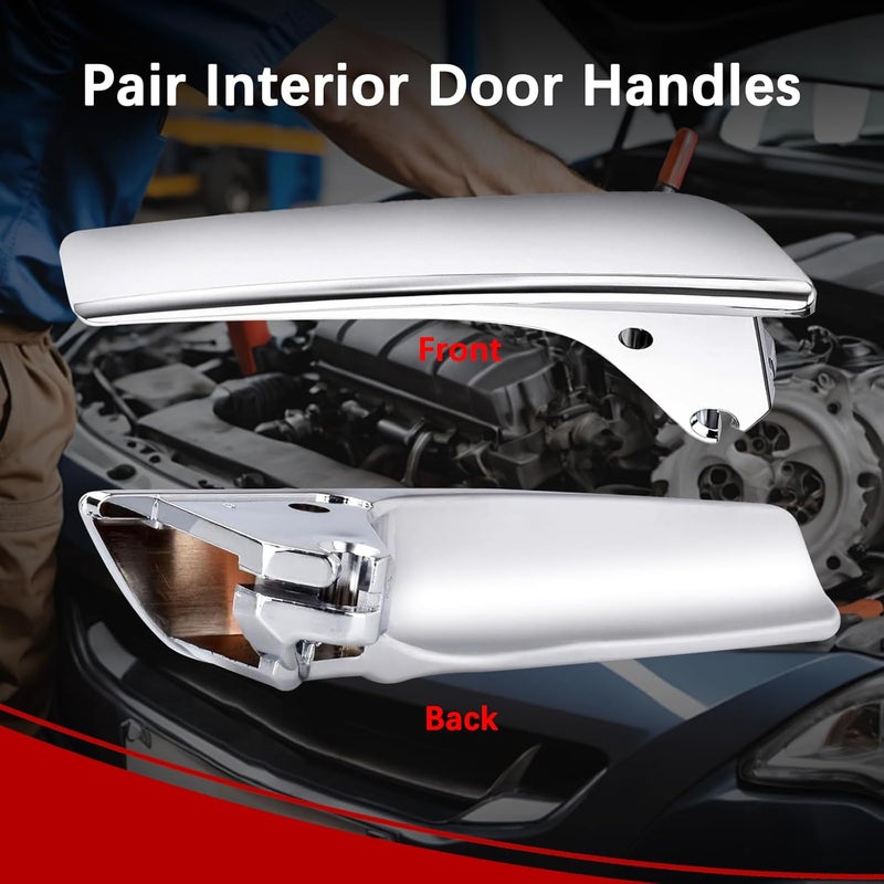 FAERSI Pair Interior Door Handles Driver & Passenger Side Fits for 2007 2008 2009 2010 2011 2012 2013 2014 Chevy Silverado Tahoe Avalanche Cadillac Escalade GMC Yukon Pickup Truck 81195, 15935954 - Image 2