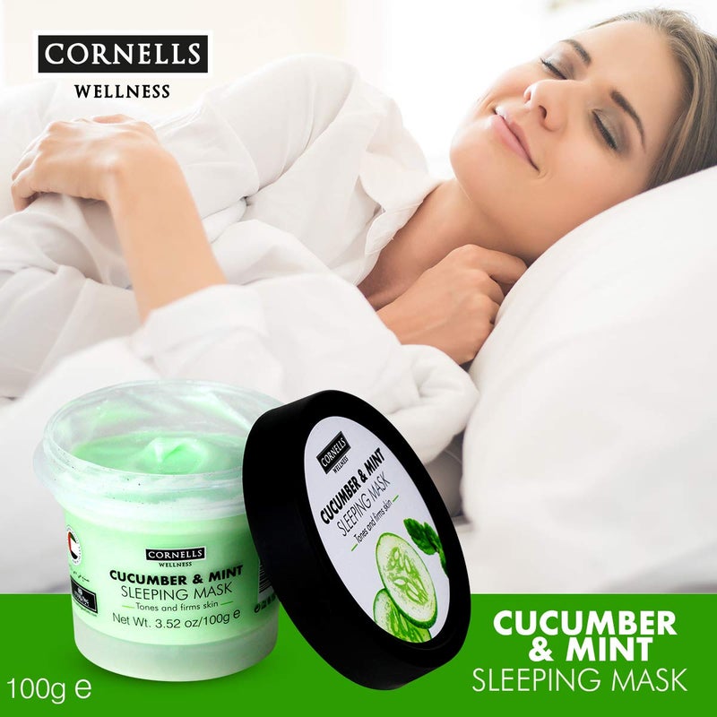 Cornells Wellness, Hydrating & Nourish, Cucumber & Mint Sleeping Mask 100G, For Unisex - Image 4
