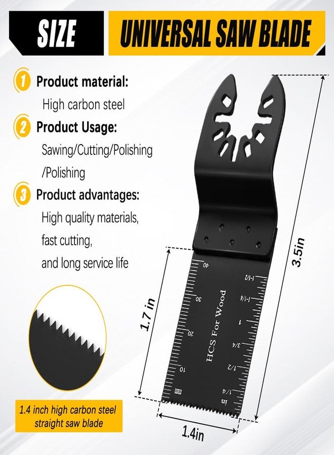 Vicsamer 6PCS Oscillating Tool Blades, Universal Wood Oscillating Multitool, Professional Oscillating Saw Blades, Quick Release Saw Blades for Dewalt, Milwaukee, Makita, Rockwell, Black&Decker, Craftsman - Image 2
