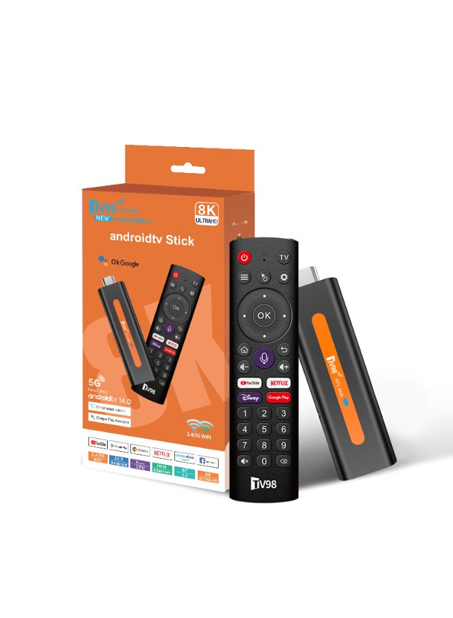 SYXUMLKLS 8K Ultra HD Smart TV Stick, HDR Streaming Device, Google Assistant Voice Control, Chromecast Built-In - Image 1