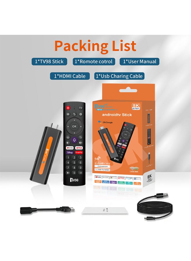 SYXUMLKLS 8K Ultra HD Smart TV Stick, HDR Streaming Device, Google Assistant Voice Control, Chromecast Built-In - Image 2