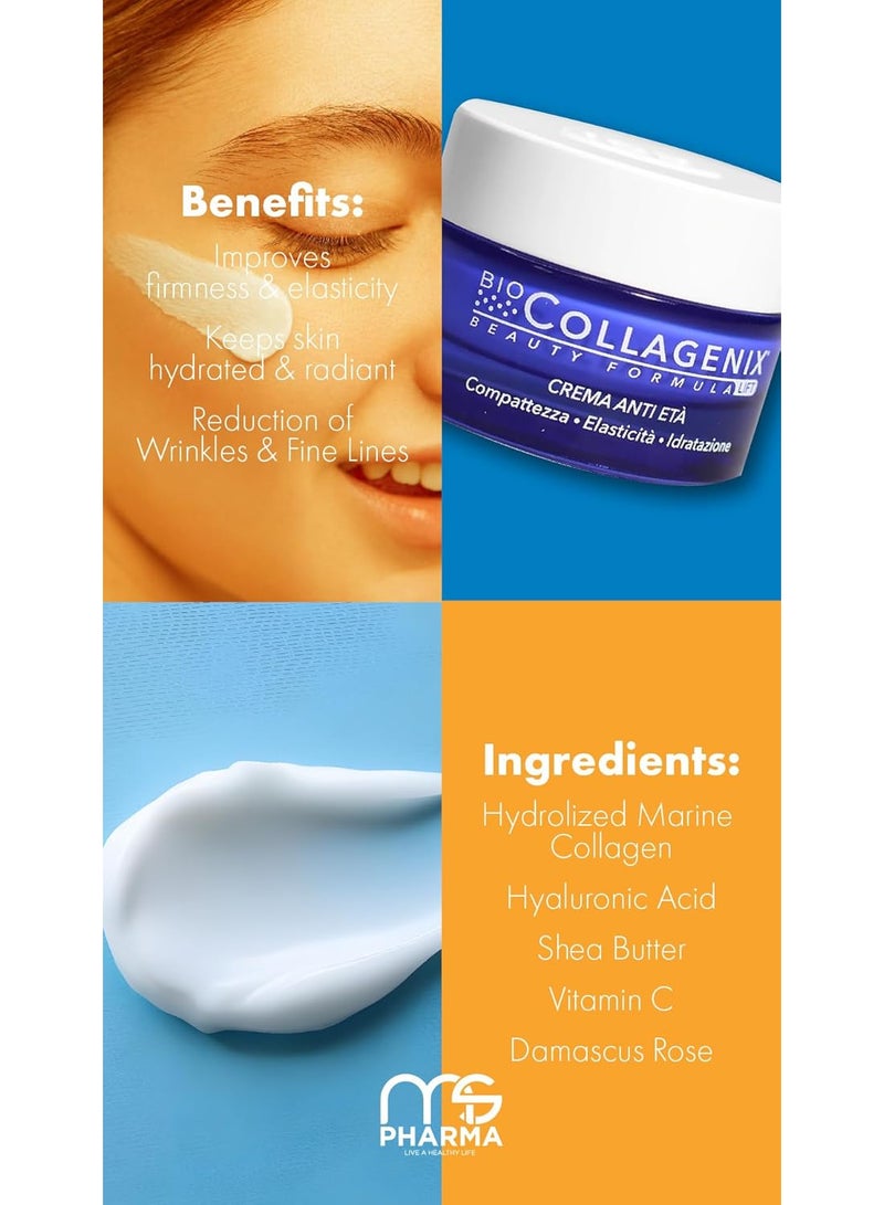 ESI - Biocollagenix Anti-Ageing Plus Face Cream for Mature Skin, with Marine Collagen and Hyaluronic Acid, Anti-Age and Antioxidant Action, Gives Firm, Nourished and Elastic Skin, 50 ml - Image 4