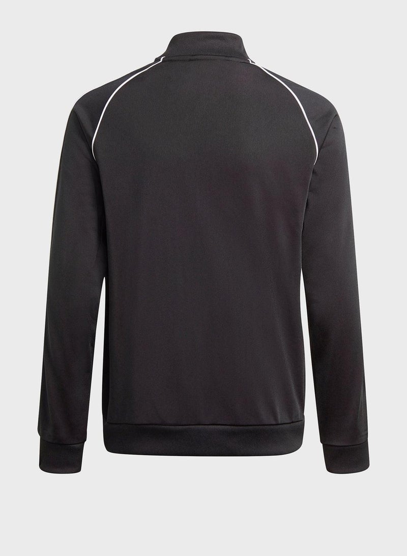 adidas Originals SST TRACKTOP Black Originals Kids TRACK TOPS - Image 2