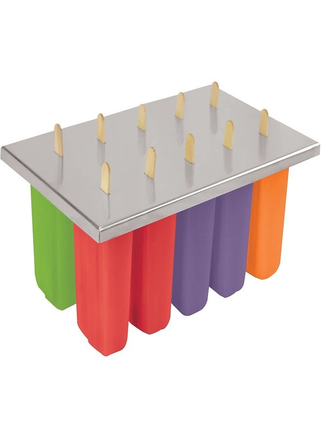 PREPWORKS Progressive International Prepworks by Progressive Freezer Pop Maker, 10 Ice Pop Maker - Includes 50 Wooden Freezer Pop Sticks - Image 1