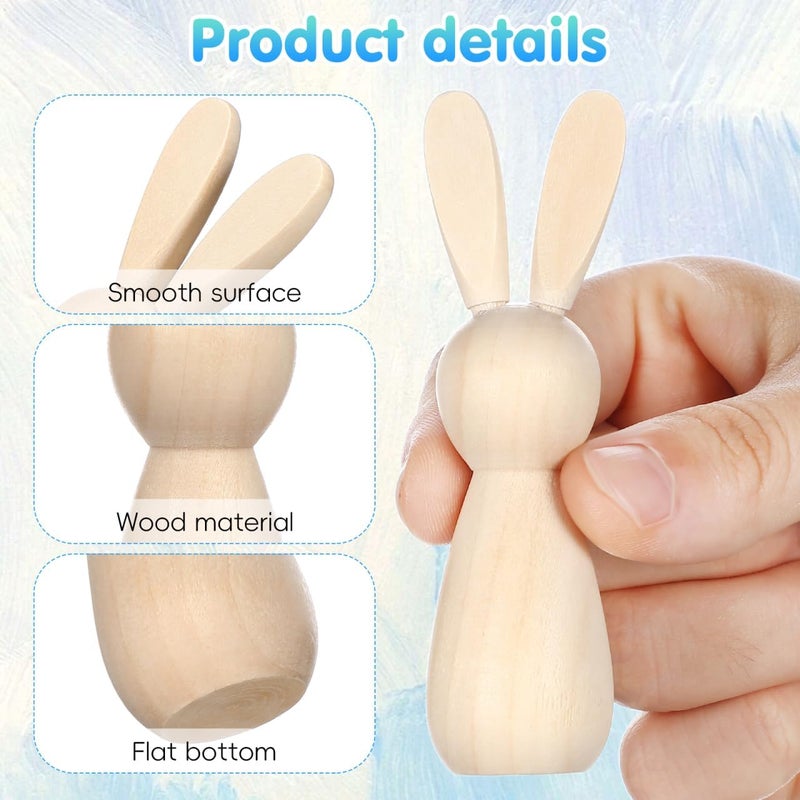 Universal design Toyvian 10 Pcs Unfinished Wooden Peg Dolls Rabbit Figures 3.54 Inch Blank Peg Dolls for Kids DIY Crafts Easter Party Decoration Global simple assemble options Long use oriented quality Multi stock guarantee supply Dense area priority deliver Efficiency boosted construction Universal design Cross-material combo compatible Natural tone color options Cost effective fine quality Big & small space compatible Anti slip Extra part combo compatible Global easy assemble picks Mountain region eligible ship Narrow & wide space compatible Trendy natural assorted colors Climate adapted delivery plan Multiple options Light & sturdy Varied size selections Repeated use resistant selected material Fast & slow shipment compatible Field test upgraded craftsmanship Periodic restock local - Image 2