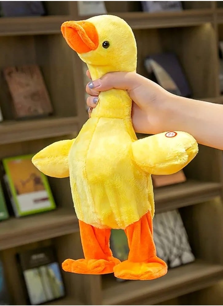 Electric Talking & Dancing Yellow Duck Plush Toy – Interactive Singing, Walking, Repeating Toy for Kids – USB Rechargeable – 30cm  - Image 5