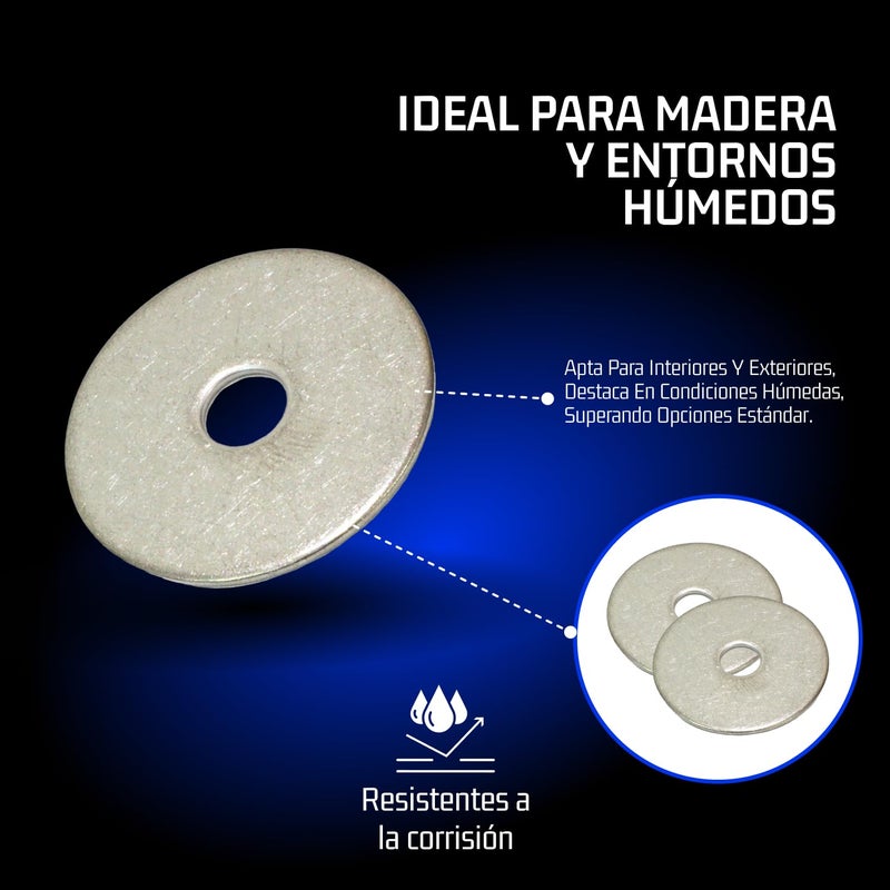 Bolt Dropper No. 8 x 3/4" Stainless Fender Washer, (100 Pack), 18-8 (304) Stainless Steel Flat Washer, 0.174" ID x 0.75" OD x 0.032" Thick, Plain Finish Metal Washer by - Image 5