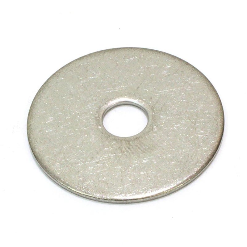 Bolt Dropper No. 8 x 3/4" Stainless Fender Washer, (100 Pack), 18-8 (304) Stainless Steel Flat Washer, 0.174" ID x 0.75" OD x 0.032" Thick, Plain Finish Metal Washer by - Image 1