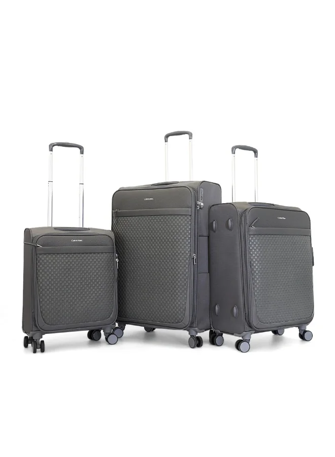 CALVIN KLEIN  Calvin Klein Check In Charcoal Cabin Luggage Bag  | Best Price UAE