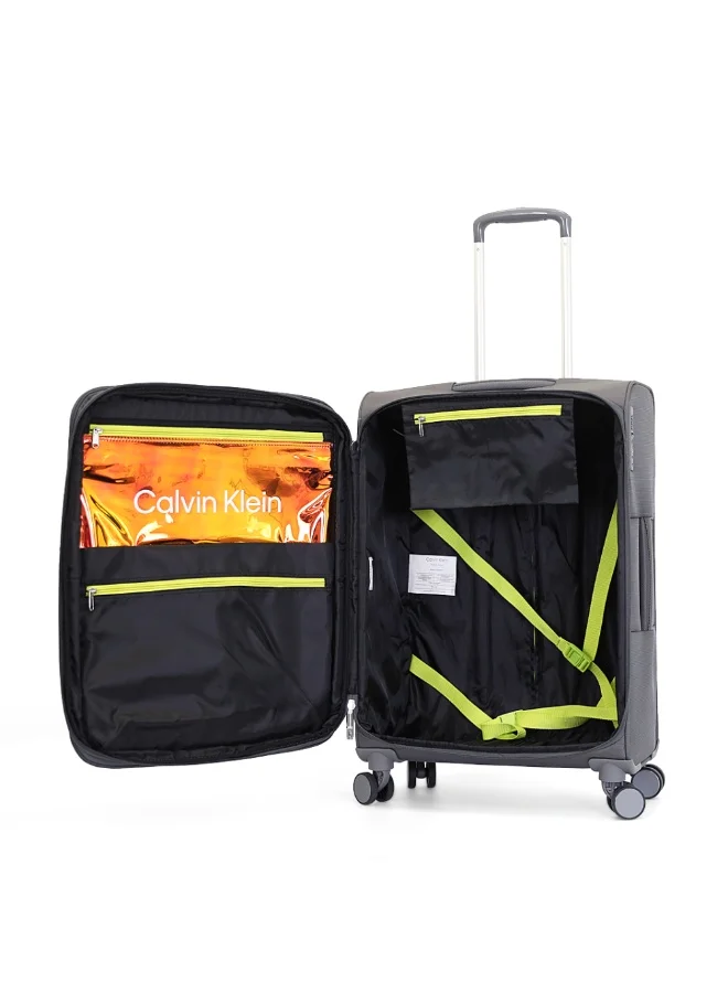CALVIN KLEIN  Calvin Klein Check In Charcoal Cabin Luggage Bag  | Best Price UAE