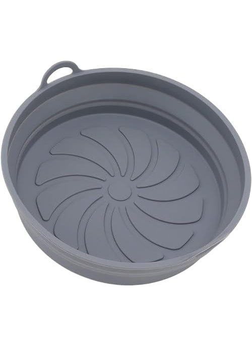 Agabani Agabani Air Fryer Silicone Pot 8inch Reusable Air Fryer Silicone Basket NonStick Insulation Pad Air Fryer Liners Mats for Oven Microwave Cake Baking Pans Air Fryer Oven Accessories Grey 
