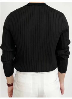 Cool Tarz Cool Style Men's Black Buttoned Polo Neck Knitted Sweater  - Image 3