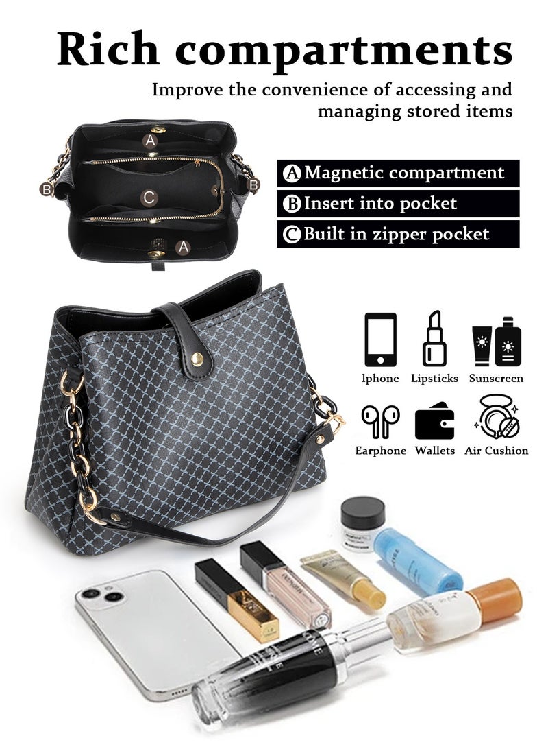 URbazaar Shoulder Tote Bags for Women Top Handle Satchel Ladies Fashion Office Casual Handbags Large Capacity PU Material Stylish - Image 3