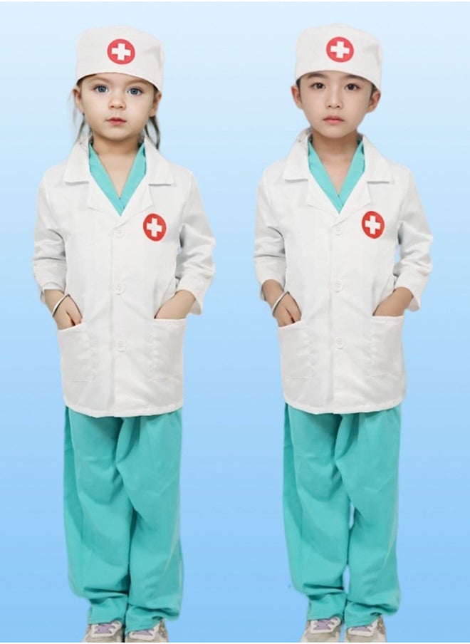 Generic Doctor Kit for Toddlers 3-5 Dress Up Toys for 2 3 4 Year Old Girls Pretend Kids Doctor Play Set with Doctor Costume Toy Stethoscope for 2 3 4 5 6 Year Old Girls Boys Birthday Gifts (White)  - Image 2