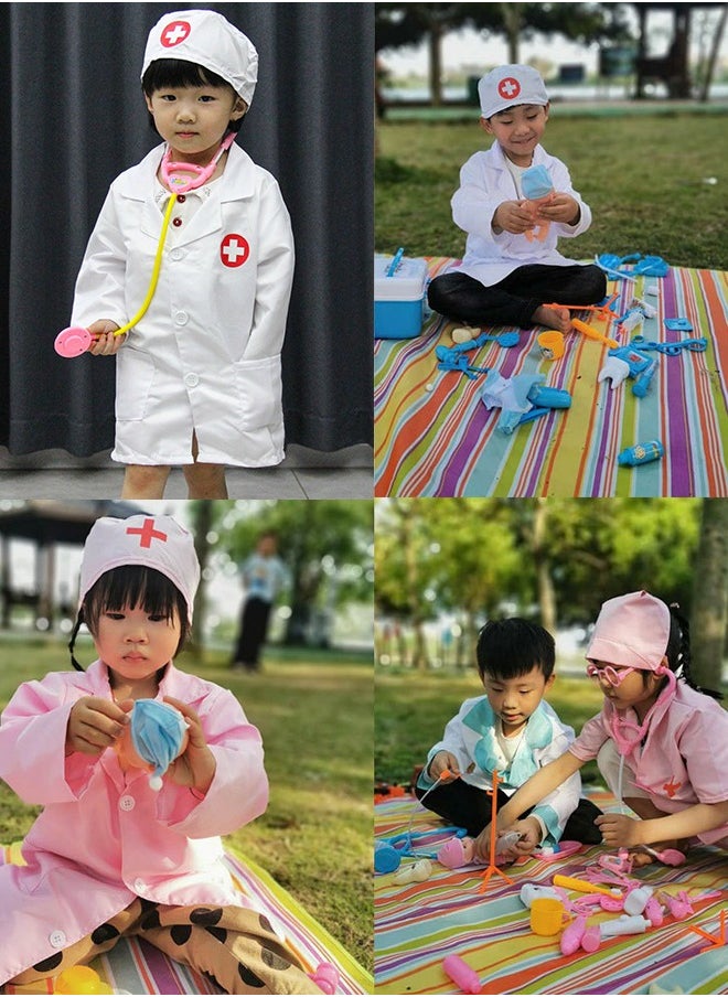 Generic Doctor Kit for Toddlers 3-5 Dress Up Toys for 2 3 4 Year Old Girls Pretend Kids Doctor Play Set with Doctor Costume Toy Stethoscope for 2 3 4 5 6 Year Old Girls Boys Birthday Gifts (White)  - Image 5