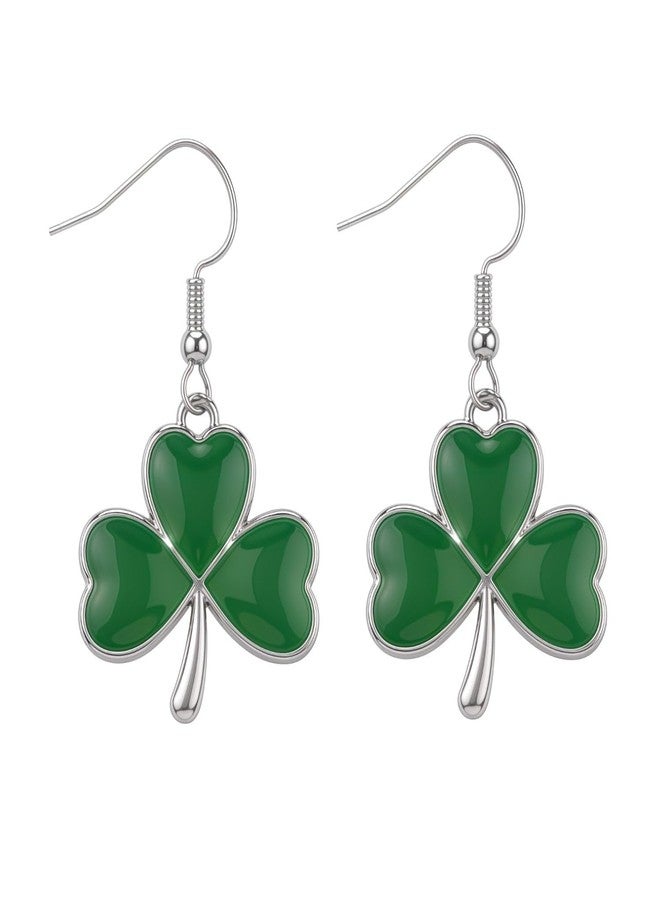 HighSpark St. Patrick's Day Earrings for Women | Green Dangle Irish Shamrock Earrings | Irish Jewelry - Lovely Gift - Image 1