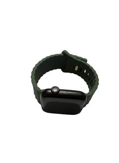 Generic Silicone Band For Apple Watch Ultra Series 8 Ultra 49mm Strap Breathable Design Pin-and-tuck Closure Olive Green  - Image 2