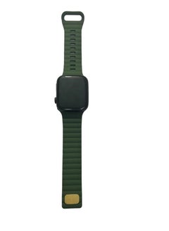 Generic Silicone Band For Apple Watch Ultra Series 8 Ultra 49mm Strap Breathable Design Pin-and-tuck Closure Olive Green  - Image 3