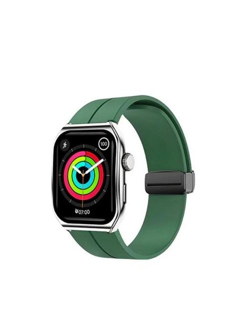 Pronto Flex Bluetooth 5.0 Smartwatch with 2.01" HD Display, Health Tracking, Bluetooth Calling, 280mAh Battery, Magnetic Charging, IP67, Android and Iphone Compatible - Green
