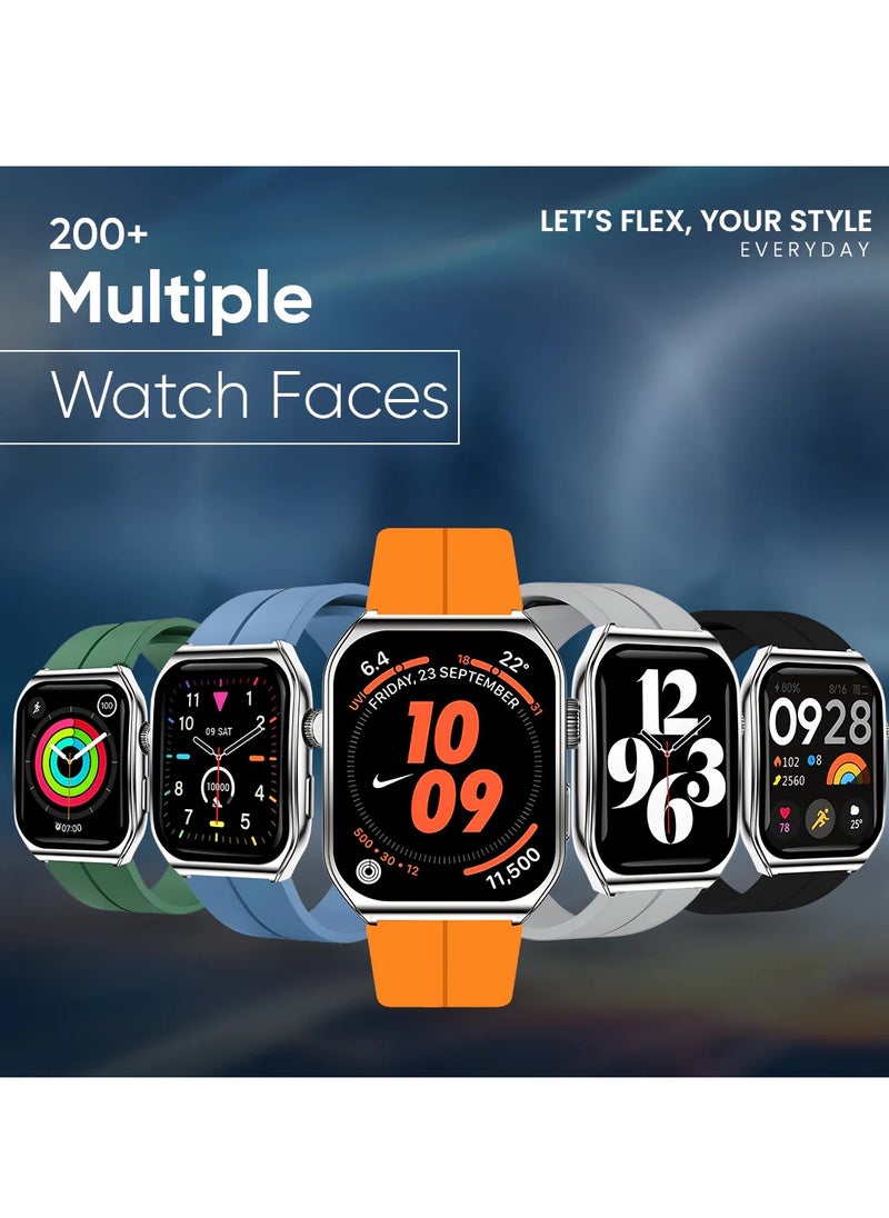iCruze - Pronto Flex Bluetooth 5.0 Smartwatch with 2.01" HD Display, Health Tracking, Bluetooth Calling, 280mAh Battery, Magnetic Charging, IP67, Android and Iphone Compatible - Green - Image 1