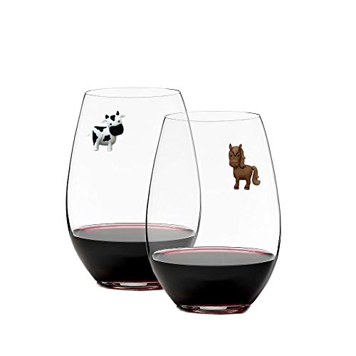 Simply Charmed Barnyard Farm Animal Wine Charms – Magnetic Glass Markers and Identifiers Set of 6 Wine Magnets - Image 5