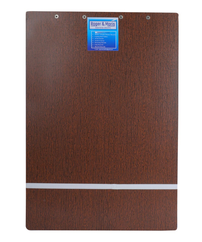 Roger & Moris Wooden Drawing/Writing/Exam Board/Clipboard with Clip and Elastic - Sturdy, Lightweight for Office, School, College (Size : 15.5 x 23.5 inch) - Image 4