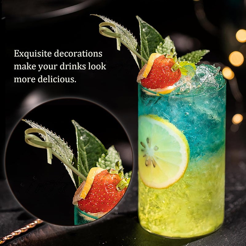 KTOJOY 200 Pcs Cocktail Picks 47 Inch Bamboo Skewers for Appetizers Natural Bamboo Knot Skewers for Party Drinks Food Fruit Charcuterie Boards Accessories - Image 3