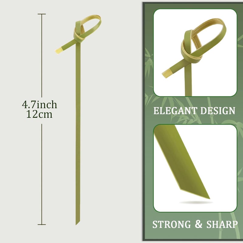 KTOJOY 200 Pcs Cocktail Picks 47 Inch Bamboo Skewers for Appetizers Natural Bamboo Knot Skewers for Party Drinks Food Fruit Charcuterie Boards Accessories - Image 2