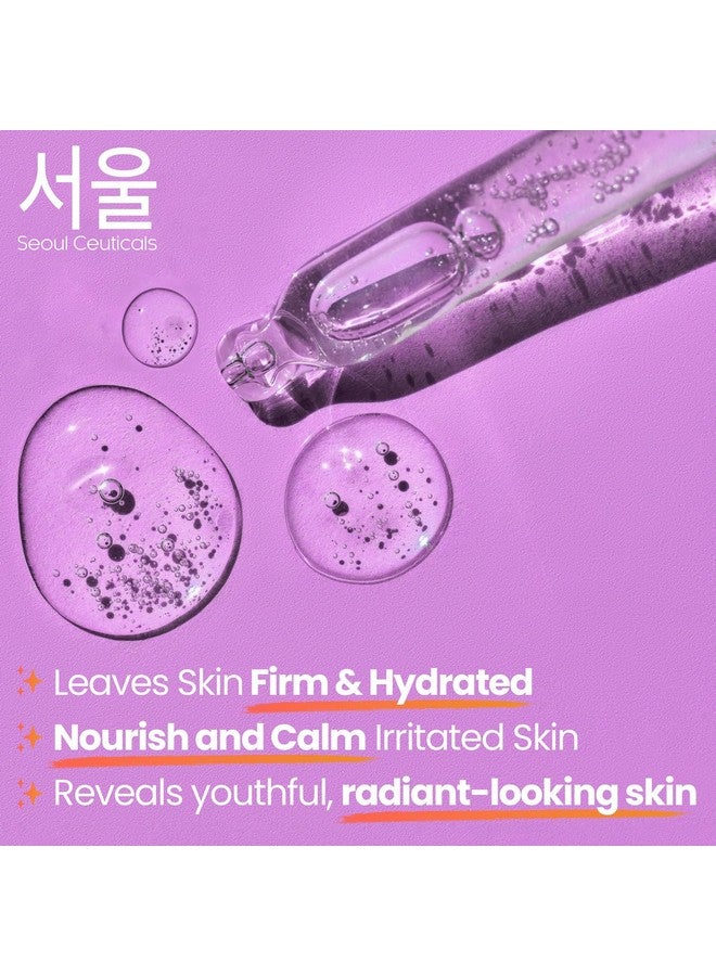 seoulceuticals مصل الوجه من إيولسيوتيكالز 3% من حمض البولي غلوتاميك للعناية بالبشرة الكورية PGA + حمض الهيالورونيك + سنتيلا اسياتيكا لجمال البشرة الكوري المضاد للشيخوخة والمرطب والمرطب 1 أونصة - Image 5