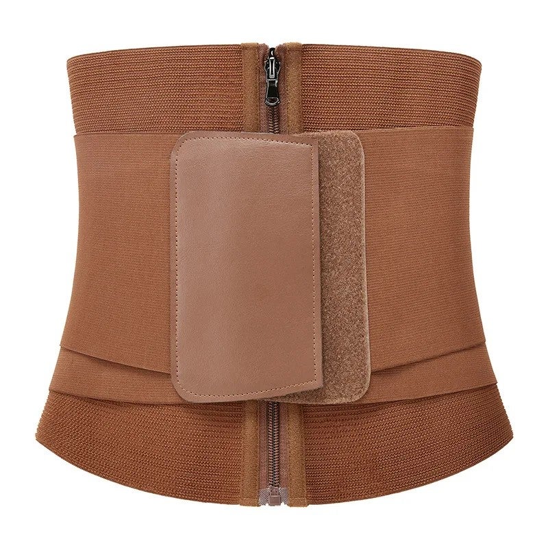 Bluejw Latex Waist Trimmer for Women, Brown Sport Waist Belt, Tummy Control Body Shaper, Slimming Waist Training Wrap - Image 5