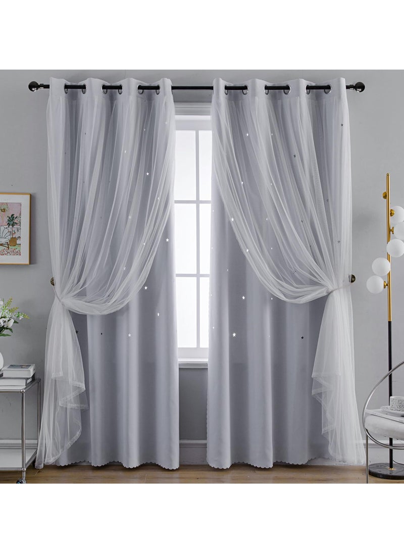 KYD Fabric Nation Blackout Curtains Thermal Insulated Bedroom Curtains for Living Room 100x250cm  - Image 1