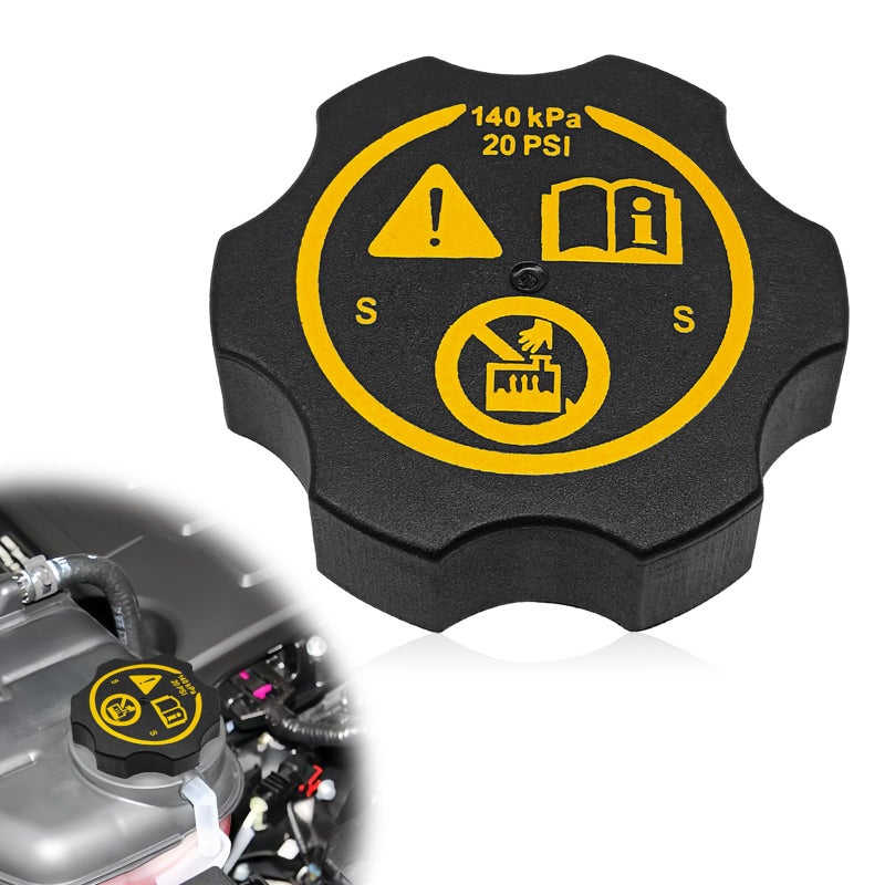 Dunviku GM Equipment 13502353 Radiator Expansion Tank Cap Coolant Reservoir Cap Replacement Compatible with 20072019 Chevy GMC Cadillac Buick Saab Dodge Jeep Replaces 13502509 68249136AA 316702182 - Image 3