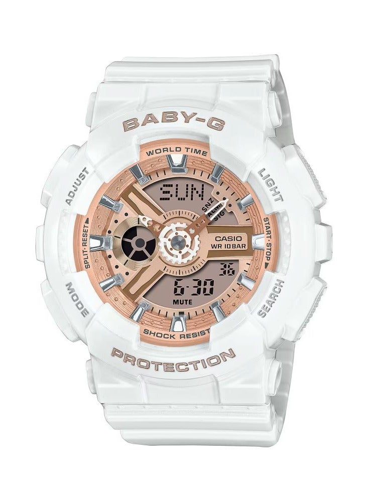 CASIO Baby-G Women's Casual Analog & Digital White Resin Band Watch BA-110X-7A1 - Image 1