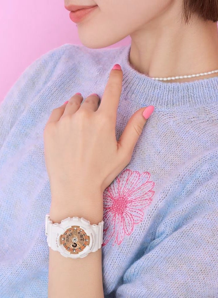 CASIO Baby-G Women's Casual Analog & Digital White Resin Band Watch BA-110X-7A1 - Image 3