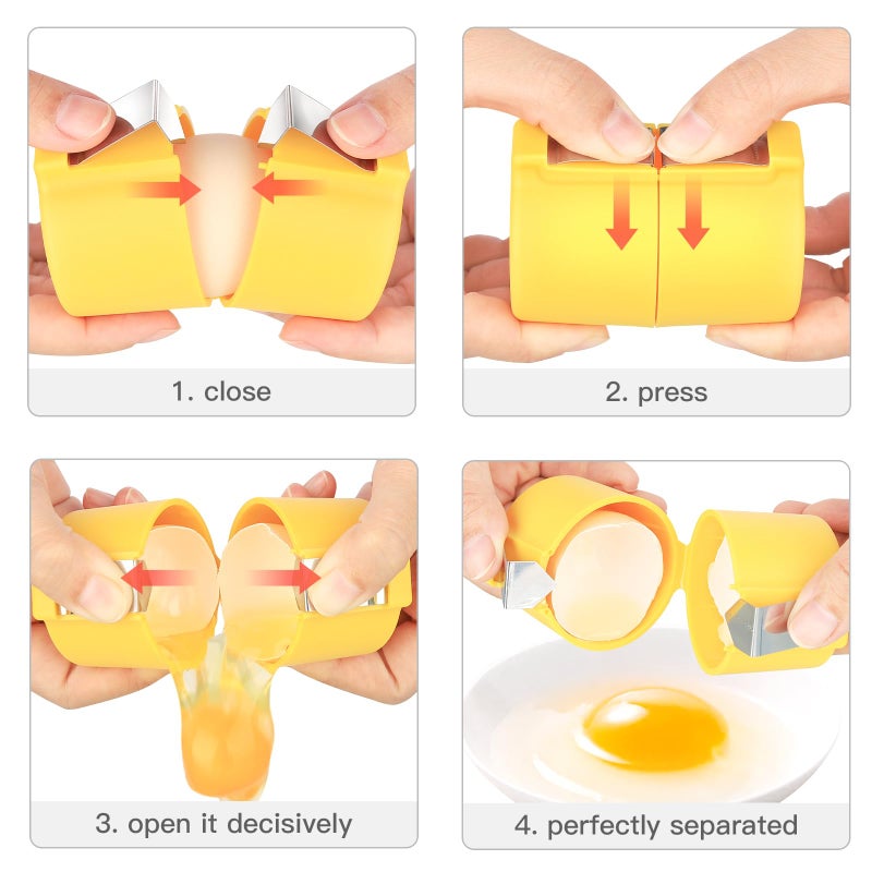 SBMKK 3 Pcs Egg shell opener, Eggshell opener, Egg Clip for Raw Eggs, Egg Peelerï¼ŒNot for Hard-boiled eggs, Home kitchen Gadgets to Quickly Cut Eggshells - Image 4