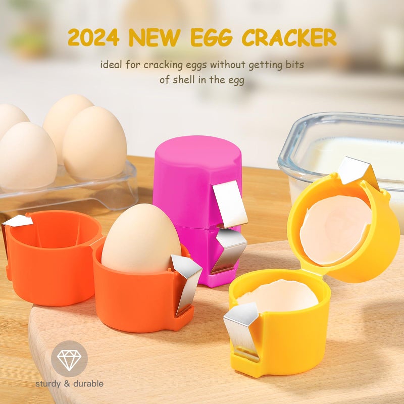 SBMKK 3 Pcs Egg shell opener, Eggshell opener, Egg Clip for Raw Eggs, Egg Peelerï¼ŒNot for Hard-boiled eggs, Home kitchen Gadgets to Quickly Cut Eggshells - Image 2