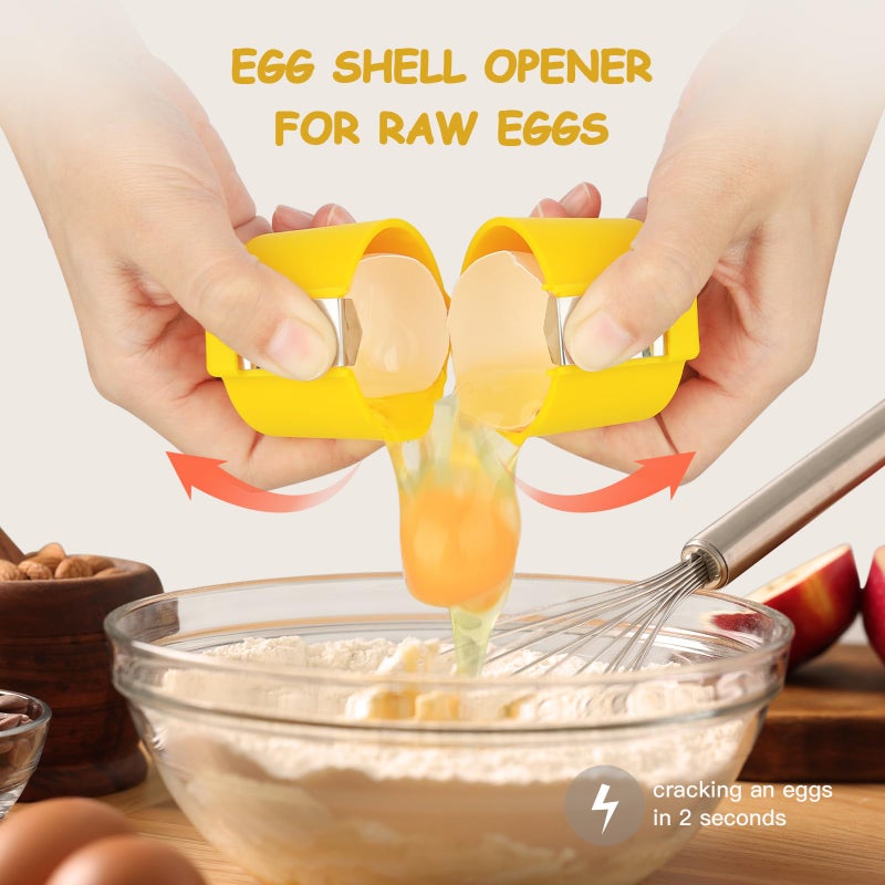 SBMKK 3 Pcs Egg shell opener, Eggshell opener, Egg Clip for Raw Eggs, Egg Peelerï¼ŒNot for Hard-boiled eggs, Home kitchen Gadgets to Quickly Cut Eggshells - Image 3