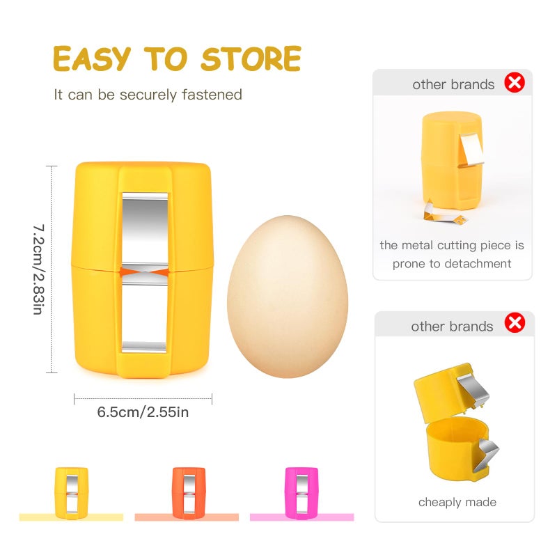 SBMKK 3 Pcs Egg shell opener, Eggshell opener, Egg Clip for Raw Eggs, Egg Peelerï¼ŒNot for Hard-boiled eggs, Home kitchen Gadgets to Quickly Cut Eggshells - Image 5