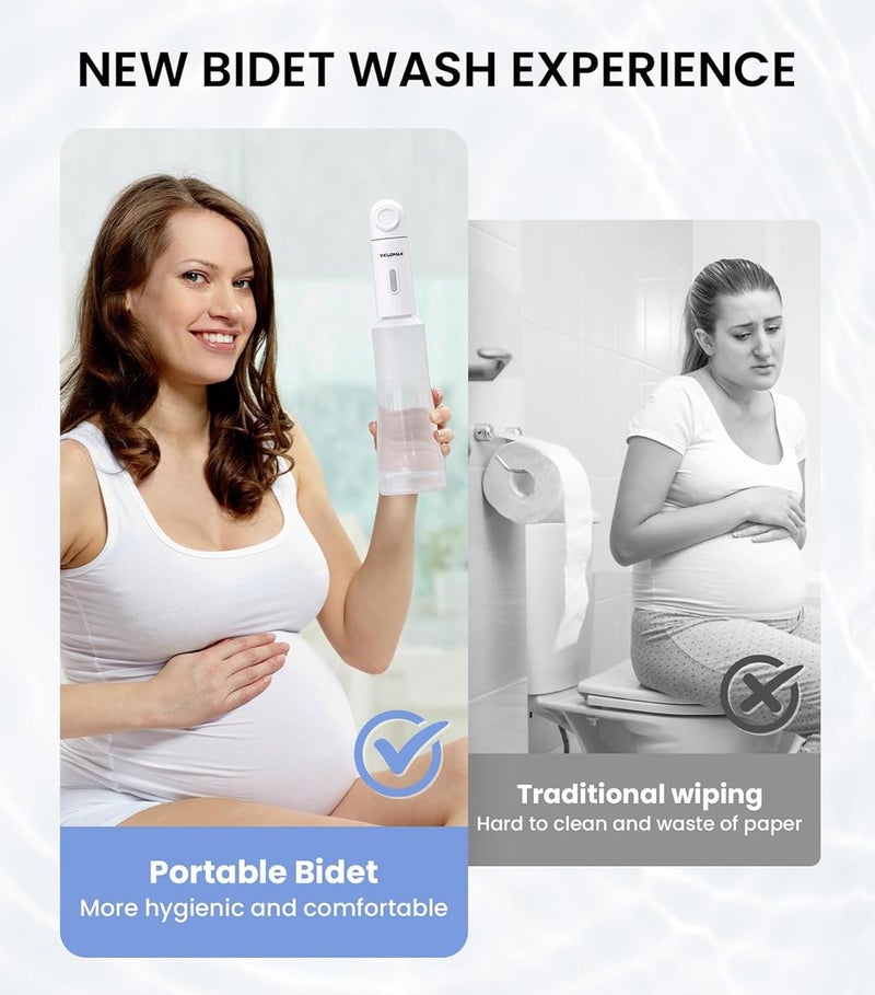 VELOMAX Portable Travel Bidet with 2 Pressure Options, IPX7 Waterproof Electric Rechargeable Mini Handheld Spray for Women & Men, Adjustable Speed, Hygienic Cleaning, Postpartum & Baby Care - Image 5