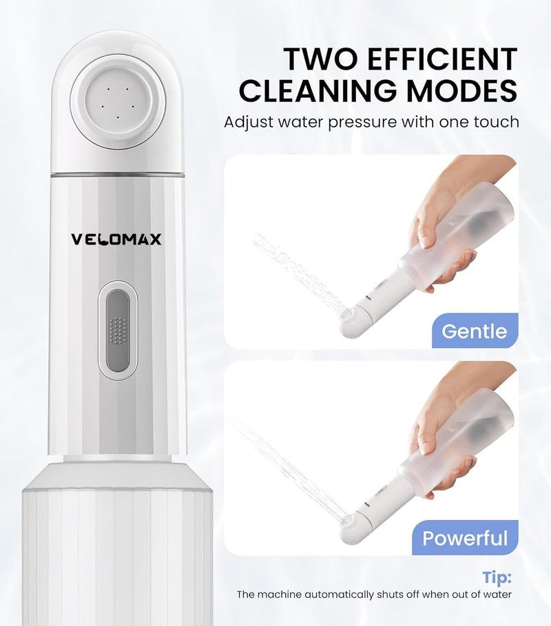 VELOMAX Portable Travel Bidet with 2 Pressure Options, IPX7 Waterproof Electric Rechargeable Mini Handheld Spray for Women & Men, Adjustable Speed, Hygienic Cleaning, Postpartum & Baby Care - Image 4