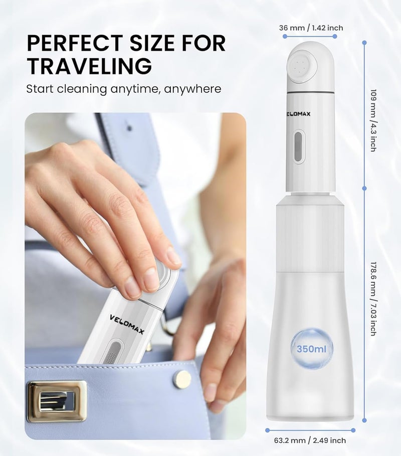 VELOMAX Portable Travel Bidet with 2 Pressure Options, IPX7 Waterproof Electric Rechargeable Mini Handheld Spray for Women & Men, Adjustable Speed, Hygienic Cleaning, Postpartum & Baby Care - Image 2