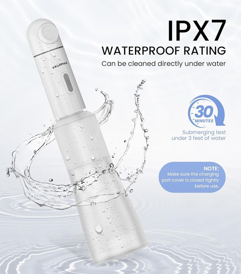 VELOMAX Portable Travel Bidet with 2 Pressure Options, IPX7 Waterproof Electric Rechargeable Mini Handheld Spray for Women & Men, Adjustable Speed, Hygienic Cleaning, Postpartum & Baby Care - Image 3