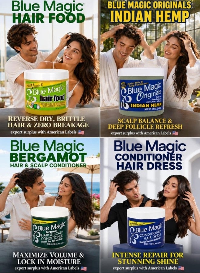 "BLUE MAGIC" (USA Brand) - BERGAMOT (Green Colour) - HAIR & SCALP CONDITIONER - NOURISH YOUR HAIR AND SCALP -340g - Limited Stocks. Only few left. (Due to US-Iran war, the price and availability may vary. You may take benefit of quantity discount.) - Image 5